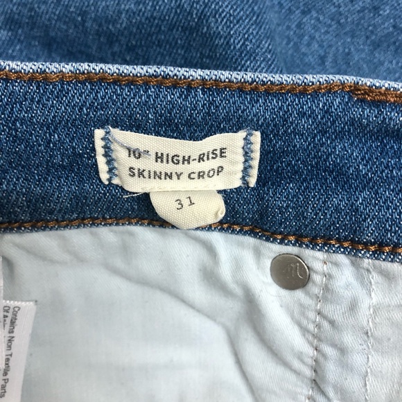 MADEWELL 10 in High-Rise Skinny Crop Denim Jeans 31 - Picture 10 of 15